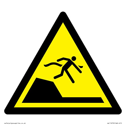 W050 Schild "Warning: Sudden Drop in swimming or leisure pools", 150 x 150 mm, S15 von Viking Signs
