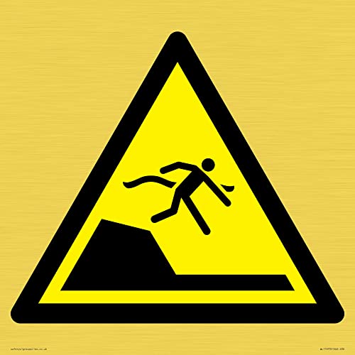 W050 Schild "Warning: Sudden Drop in swimming or leisure pools", 300 x 300 mm, S30 von Viking Signs