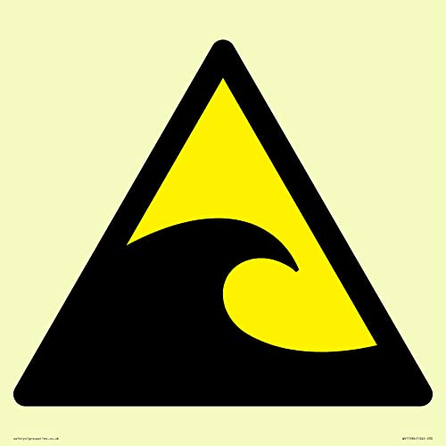 W056 Warnung: Tsunami Gefahrenzone Schild – 300 x 300 mm – S30 von Viking Signs