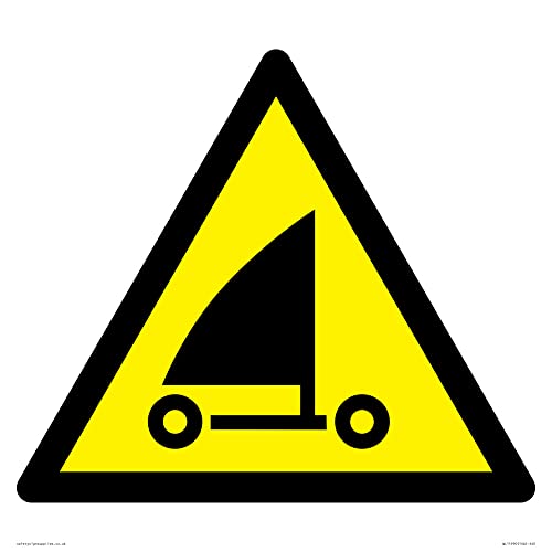 W059 Warnung: Sand Yachting Schild – 400 x 400 mm – S40 von Viking Signs