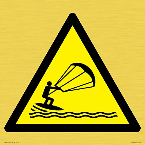 W062 Warnung: Kite Surf-Schild – 300 x 300 mm – S30 von Viking Signs