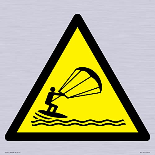 W062 Warnung: Kite Surf-Schild – 300 x 300 mm – S30 von Viking Signs