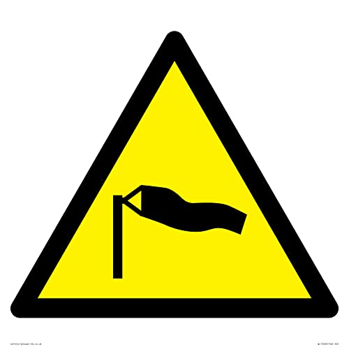W064 Warnschild "Warning: Strong Winds", 400 x 400 mm, S40 W064 Warnschild "Warning: Strong Winds", 400 x 400 mm, S40 von Viking Signs