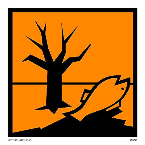 Warnschild „Hazardous To The Environment“, 100 x 100 mm, S10, 5 Stück Warnschild „Hazardous To The Environment“, 100 x 100 mm, S10, 5 Stück von Viking Signs