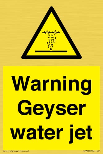 Warnschild Geyser Wasserstrahl, 100 x 150 mm, A6P Warnschild Geyser Wasserstrahl, 100 x 150 mm, A6P von Viking Signs