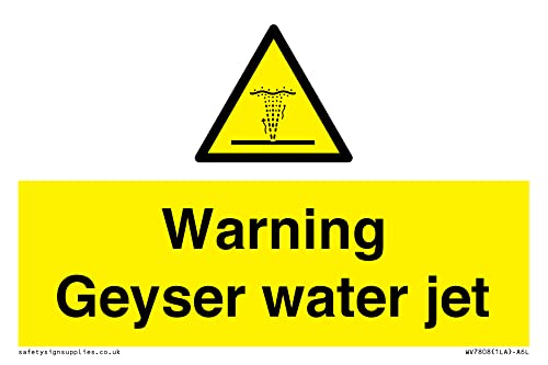 Warnschild Geyser Wasserstrahl, 150 x 100 mm, A6L Warnschild Geyser Wasserstrahl, 150 x 100 mm, A6L von Viking Signs