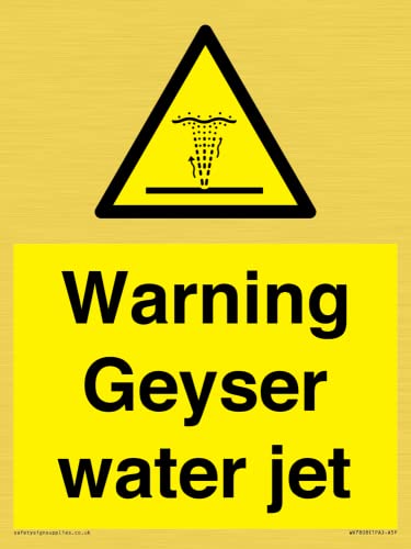 Warnschild Geyser Wasserstrahl, 150 x 200 mm, A5P Warnschild Geyser Wasserstrahl, 150 x 200 mm, A5P von Viking Signs