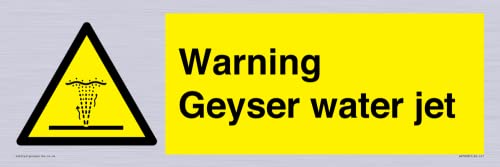 Warnschild Geyser Wasserstrahl, 450 x 150 mm, L41 von Viking Signs