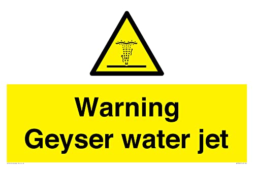 Warnschild Geyser Wasserstrahl, 600 x 400 mm, A2L Warnschild Geyser Wasserstrahl, 600 x 400 mm, A2L von Viking Signs