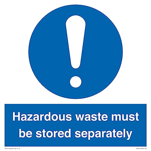Warnschild "Hazardous Waste Must Be Stored Separatly", 300 x 300 mm, S30 Warnschild "Hazardous Waste Must Be Stored Separatly", 300 x 300 mm, S30 von Viking Signs