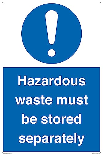Warnschild "Hazardous Waste Must Be Stored Separatly", 400 x 600 mm, A2P Warnschild "Hazardous Waste Must Be Stored Separatly", 400 x 600 mm, A2P von Viking Signs