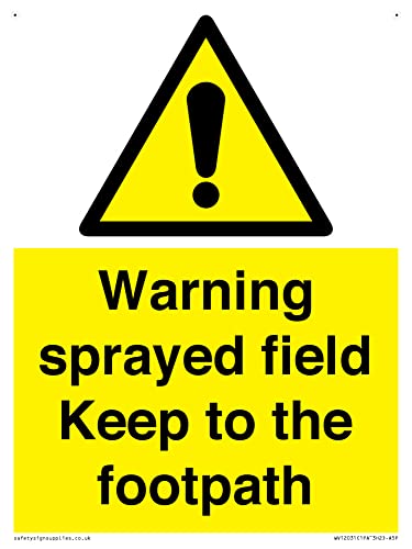 Warnschild "Keep to the footpath", 150 x 200 mm, A5P von Viking Signs