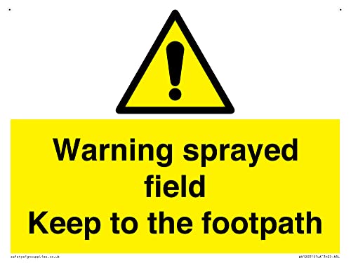 Warnschild "Keep to the footpath", 200 x 150 mm, A5L Warnschild "Keep to the footpath", 200 x 150 mm, A5L von Viking Signs
