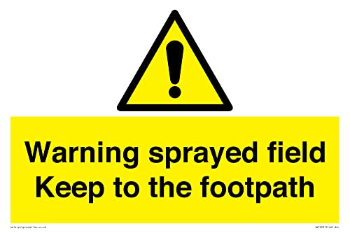Warnschild "Keep to the footpath", 300 x 200 mm, A4L Warnschild "Keep to the footpath", 300 x 200 mm, A4L von Viking Signs
