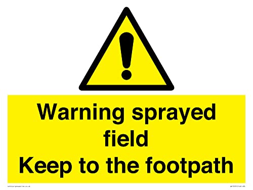 Warnschild "Keep to the footpath", 400 x 300 mm, A3L Warnschild "Keep to the footpath", 400 x 300 mm, A3L von Viking Signs