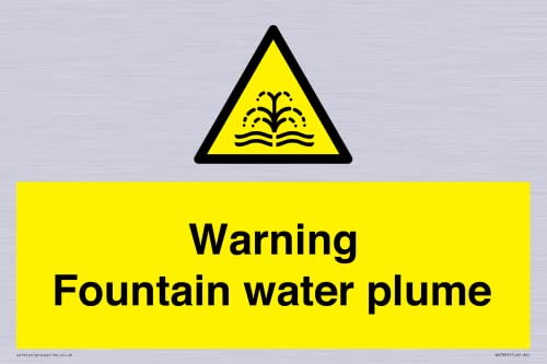 Warnschild "Warning Fountain Water Plume", 300 x 200 mm, A4L Warnschild "Warning Fountain Water Plume", 300 x 200 mm, A4L von Viking Signs