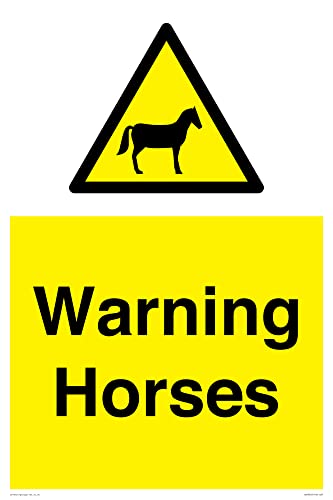 Warnschild "Warning Horses", 400 x 600 mm, A2P Warnschild "Warning Horses", 400 x 600 mm, A2P von Viking Signs