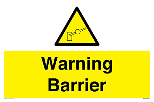 Warnschild für Barriere, 600 x 400 mm, A2L Warnschild für Barriere, 600 x 400 mm, A2L von Viking Signs