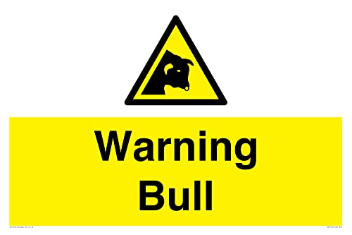 Warnschild für Bullen, 600 x 400 mm, A2L Warnschild für Bullen, 600 x 400 mm, A2L von Viking Signs