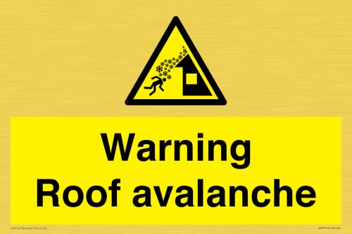 Warnschild für Dachlawine, 300 x 200 mm, A4L Warnschild für Dachlawine, 300 x 200 mm, A4L von Viking Signs