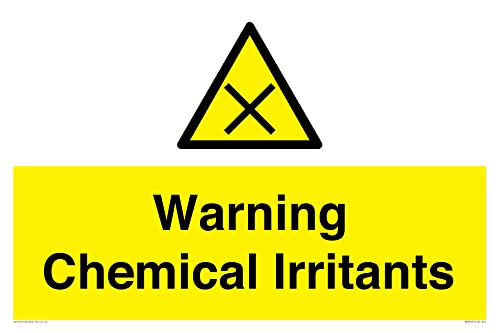 Warnschild mit Aufschrift "Warning Chemical Irritans", 600 x 400 mm, A2L Warnschild mit Aufschrift "Warning Chemical Irritans", 600 x 400 mm, A2L von Viking Signs