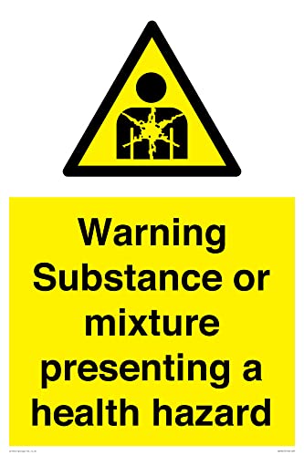 Warnschild mit Aufschrift"Warning Substance or Mix", 400 x 600 mm, A2P Warnschild mit Aufschrift"Warning Substance or Mix", 400 x 600 mm, A2P von Viking Signs