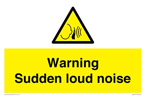 Warnschild mit Aufschrift "Warning Sudden loud noise", 300 x 200 mm, A4L Warnschild mit Aufschrift "Warning Sudden loud noise", 300 x 200 mm, A4L von Viking Signs