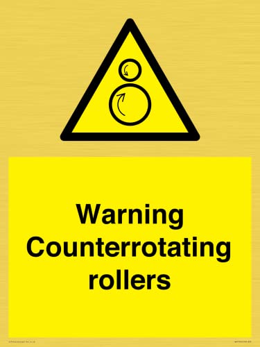 Warnschild mit Gegenlaufrollen, 300 x 400 mm, A3P Warnschild mit Gegenlaufrollen, 300 x 400 mm, A3P von Viking Signs