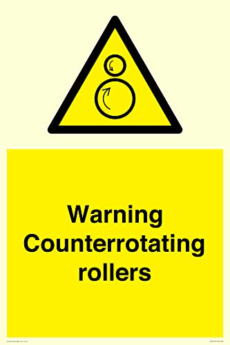 Warnschild mit Gegenlaufrollen, 400 x 600 mm, A2P Warnschild mit Gegenlaufrollen, 400 x 600 mm, A2P von Viking Signs