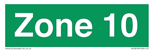 Zone 10 Schild – 150 x 50 mm – L15 Zone 10 Schild – 150 x 50 mm – L15 von Viking Signs