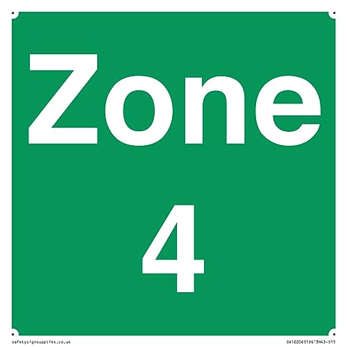 Zone 4 Schild – 150 x 150 mm – S15 von Viking Signs