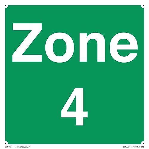 Zone 4 Schild – 150 x 150 mm – S15 Zone 4 Schild – 150 x 150 mm – S15 von Viking Signs