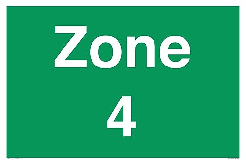 Zone 4 Schild – 600 x 400 mm – A2L von Viking Signs