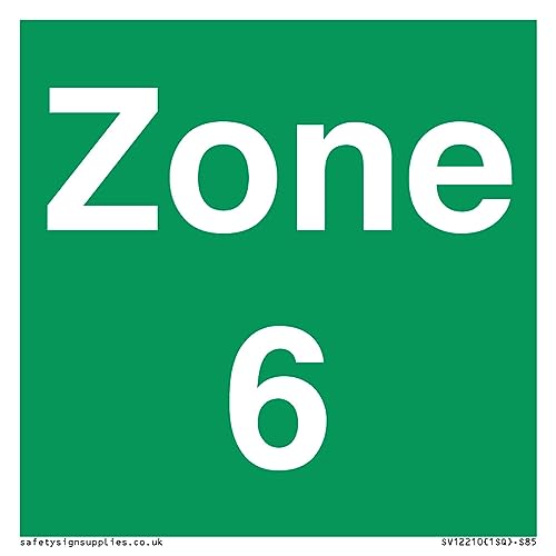 Zone 6 Schild – 85 x 85 mm – S85 von Viking Signs
