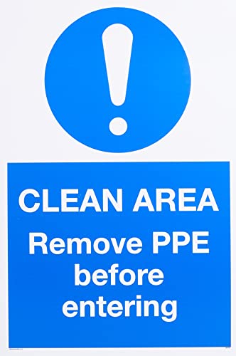 saubere Fläche PPE vor dem Eintreten entfernen. saubere Fläche PPE vor dem Eintreten entfernen. von Viking Signs