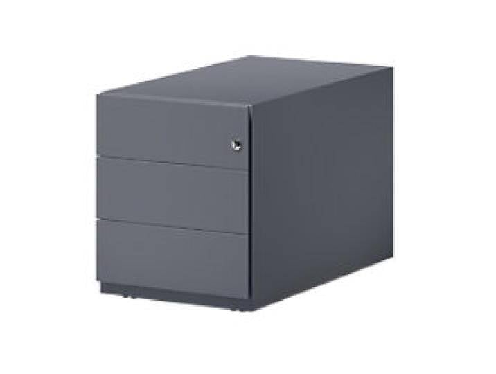 Rollcontainer Note mit seitlicher Griffleiste und drei Universalschubladen à Höhe 150 mm 495 x 420 x 775 mm Anthrazit Rollcontainer Note mit seitlicher Griffleiste und drei Universalschubladen à Höhe 150 mm 495 x 420 x 775 mm Anthrazit von Viking