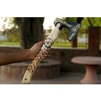 Personalisierte Wikinger Axt Handgemachte Geschmiedete Ragnar Axt, Am Besten Für Jagd Und Camping, Geschenk Ihn, Weihnachtsgeschenk von VikingsCraftPk