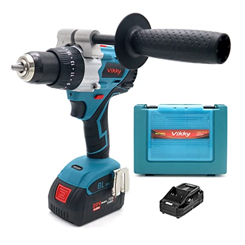 Vikky 20V Akku-Hammer/Bohrer/Antrieb bietet 3 Geschwindigkeitsvarianten, angetrieben von bürstenlosem Motor und Bohrer, der von einem robusten 1/2 "Ratschenfutter gehalten wird. von Vikky