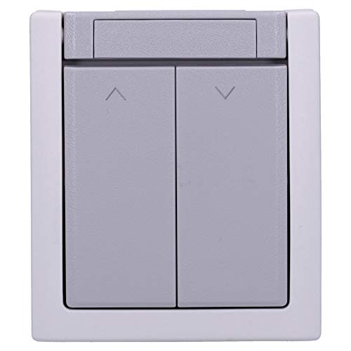 Viko Aufputz Jalousieschalter Feuchtraum IP54 Modell Pacific Grau von Viko