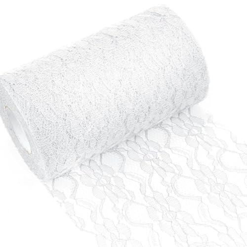 Spitze Weiß Tischläufer, 15cm breit 20m lang Tischläufer Tischband Tischdeko Tischläuferr, Dekoratives Tischband für Hochzeit Taufe Festliche Dekoration zu besonderen Anlässen Spitze Weiß Tischläufer, 15cm breit 20m lang Tischläufer Tischband Tischdeko Tischläuferr, Dekoratives Tischband für Hochzeit Taufe Festliche Dekoration zu besonderen Anlässen von Vikrami lighting