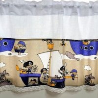 Piraten Scheibengardine Gardine Kindergardine Vorhang Kinderzimmer Babyzimmer Kindervorhang Piraten Scheibengardine Gardine Kindergardine Vorhang Kinderzimmer Babyzimmer Kindervorhang von ViktoriasTraum