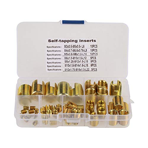 50 Stücke Gewindeeinsätze, selbstschneidende Gewindeeinsätze Muttern Kombination Set für Gewinde Reparatur Möbel M3 / M4 / M5 / M6 / M8 / M10 / M12 50 Stücke Gewindeeinsätze, selbstschneidende Gewindeeinsätze Muttern Kombination Set für Gewinde Reparatur Möbel M3 / M4 / M5 / M6 / M8 / M10 / M12 von Vikye