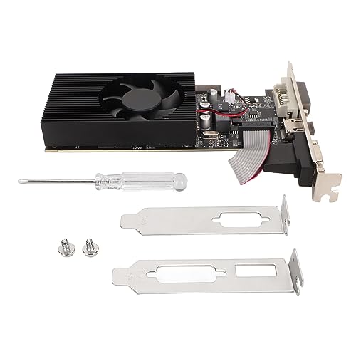 Vikye Grafikkarte, GT610 2G DDR3 64-Bit, Lüfter, PCIe 2.0, DVI VGA HD, für Desktop und Laptop von Vikye