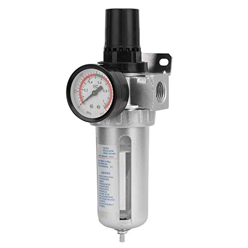 Luftfilterregler BSP 1/2" Wasserfilter-Regler für Luftfeuchtigkeit des Kompressors, mit Montagestecker und einstellbarem Druckregler von Vikye