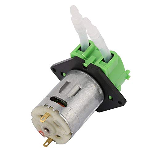 Schlauchpumpe, 12V Dosierpumpe DIY Schlauchkopf für Aquariumlabor Chemische Analyse Silikonschlauch: 3 * 5 Durchflussbereich: 10ml/min-90ml/min(Grün) von Vikye