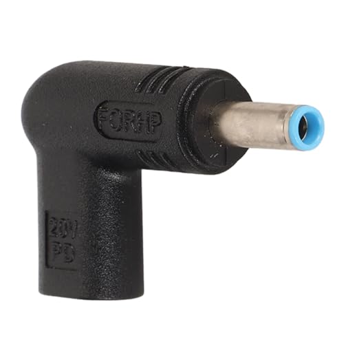 USB 3.1 Typ-C-Buchse auf DC-Stecker-Adapter, 90° Rechtwinkliger 100 W PD USB C auf 18,5–20 V 4,5 X 3,0 Mm DC-Netzteil, Professioneller, Effizienter USB-Adapter für Laptop USB 3.1 Typ-C-Buchse auf DC-Stecker-Adapter, 90° Rechtwinkliger 100 W PD USB C auf 18,5–20 V 4,5 X 3,0 Mm DC-Netzteil, Professioneller, Effizienter USB-Adapter für Laptop von Vikye