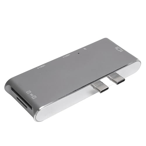 USB3.0-Hub, 6-in-2-Hochgeschwindigkeitsübertragung, Dual-Typ-C-zu-Speicherkartenleser mit PD-PD/SD-Kartensteckplatz und 4K-HD-Medien für Computer USB3.0-Hub, 6-in-2-Hochgeschwindigkeitsübertragung, Dual-Typ-C-zu-Speicherkartenleser mit PD-PD/SD-Kartensteckplatz und 4K-HD-Medien für Computer von Vikye