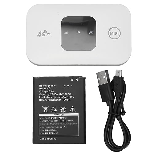 Vikye 150 Mbit/s 4G LTE Mobiler WLAN-Hotspot, 4G LTE USB-WLAN-Modem mit SIM-Kartensteckplatz, 10 Geräteunterstützung, 2100 MAh Akku 4G LTE-Router von Vikye