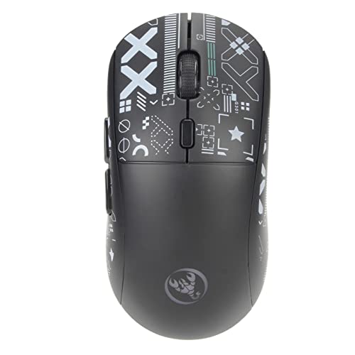 Vikye 2,4 G Wireless Mouse RGB Licht 5 DPI Typ C Aufladen für Computer Laptop (Schwarz) von Vikye