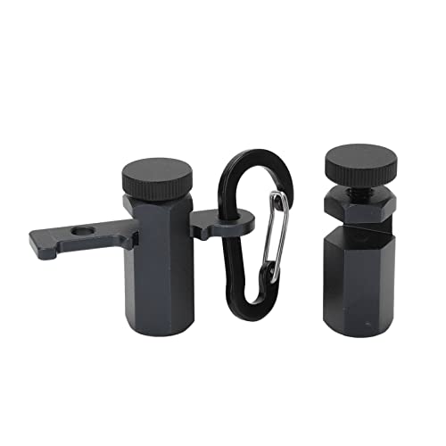 Vikye Anodierte Aluminiumlegierung Sechskant Treppe mit Daumenschraube Zum Rahmung von Quadrat, Idealer Ersatz für die Treppenlayout (BLACK) von Vikye